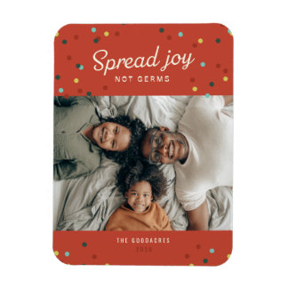 Spread Joy, Not Germs Holiday写真 マグネット