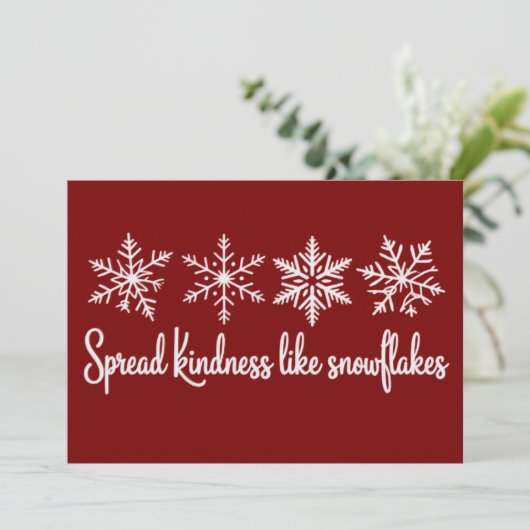 Spread Kindness Like Snowflakes Christmas  招待状 (スタンド正面)