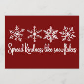Spread Kindness Like Snowflakes Christmas  招待状 (正面)