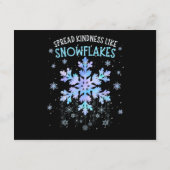 Spread Kindness Like Snowflakes Christmas Teacher エンクロージャーカード (裏面)