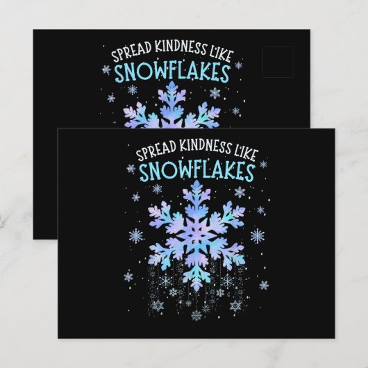 Spread Kindness Like Snowflakes Christmas Teacher  ポストカード (正面/裏面)