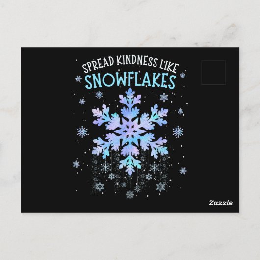 Spread Kindness Like Snowflakes Christmas Teacher ポストカード (裏面)