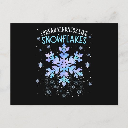 Spread Kindness Like Snowflakes Christmas Teacher  ポストカード (正面)