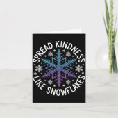Spread Kindness Like Snowflakes Insrational Winter カード (正面)