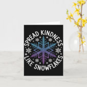 Spread Kindness Like Snowflakes Insrational Winter カード (黄色い花)