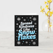 Spread Kindness Like Snowflakes Mental Health Snow カード (黄色い花)