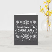 Spread Kindness Like Snowflakes Winter Funny Sayin カード (黄色い花)