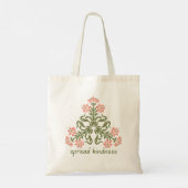 spread kindness retro pink flowers inspirational トートバッグ (裏面)