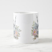 "Spread Kindness" Skeleton Peace Sign – Watercolor ジャンボコーヒーマグカップ (正面)