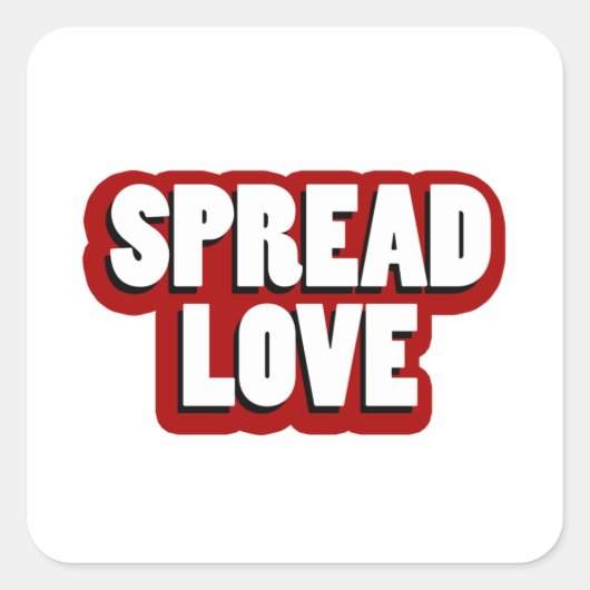 Spread Love Design スクエアシール (正面)