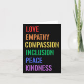 Spread Love Empathy Compion Peace Kindness Inclusi カード (正面)