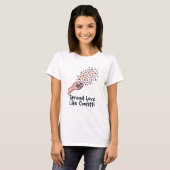Spread Love Like Confetti – World Kindness Day Tee Tシャツ (正面フル)