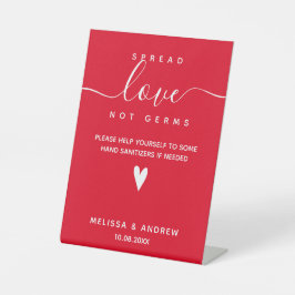 Spread Love not Germs - Covid 結婚 Safety's 台座サイン