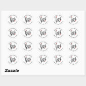Spread Love Not Germs Sanitizer'結婚S Thank You ラウンドシール (シート)