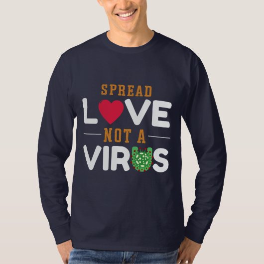 Spread love nota virus基本長袖Tシャツ Tシャツ (正面)