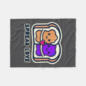 Spread Love Peanut Butter And Jelly Valentine Desi フリースブランケット (正面(横))