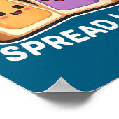 Spread Love Peanut Butter And Jelly Valentine Desi ポスター (角)