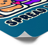 Spread Love Peanut Butter And Jelly Valentine Desi ポスター (角)