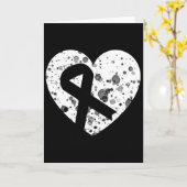 Spread Love With Graphic Heart And Ribbon Cancer カード (黄色い花)