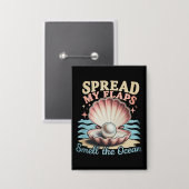 Spread My Flaps Smell The Ocean Funny Embarrassing 缶バッジ (正面/裏面)