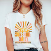 Spread Sunshine Daily Sunburst, Retro Summer Tシャツ