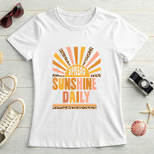 Spread Sunshine Daily Sunburst, Retro Summer Tシャツ
