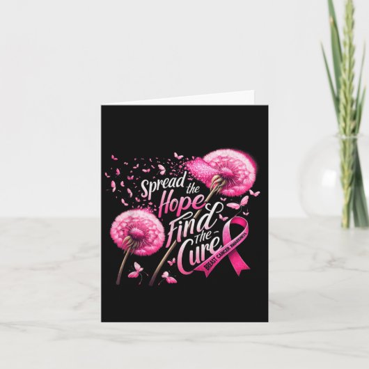 Spread The Hope Find The Cure Breast Cancer Awaren カード (正面)