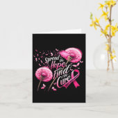 Spread The Hope Find The Cure Breast Cancer Awaren カード (黄色い花)
