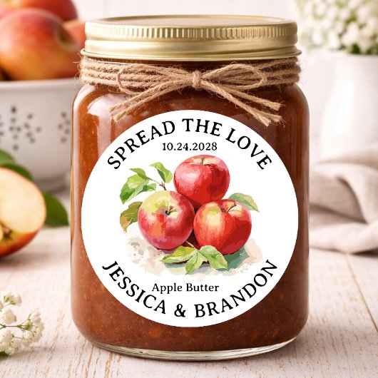 Spread the Love Apple Butter Jelly label APP08rd ラウンドシール