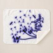 Spread The Love Dandelions and Dragonflies シェルパブランケット (正面(横))