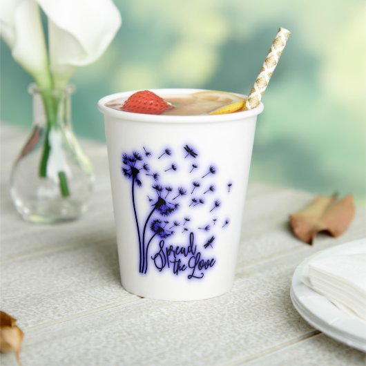 Spread The Love Dandelions and Dragonflies 紙コップ (インサイチュ)