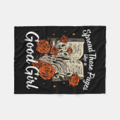 Spread Those Pages Like A Good Girl Dark Romance S フリースブランケット (正面(横))