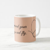 Spread Your Wings and Fly — Butterfly Mug コーヒーマグカップ (正面右)