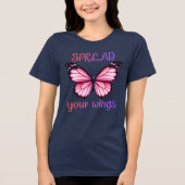 Spread Your Wings – Inspirational Butterfly  トライブレンドＴシャツ (正面)