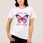 Spread Your Wings – Inspirational Butterfly  トライブレンドＴシャツ (正面)