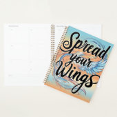  "Spread Your Wings - Spiral Notebook Design" プランナー手帳 (ディスプレー)