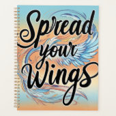  "Spread Your Wings - Spiral Notebook Design" プランナー手帳 (正面)