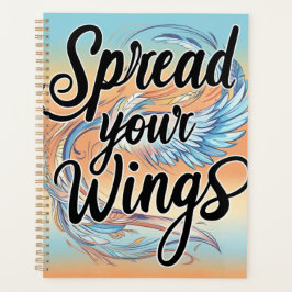  "Spread Your Wings - Spiral Notebook Design" プランナー手帳