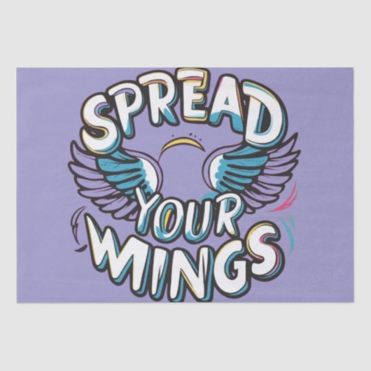 "Spread Your Wings - Wrapping Paper Design" 薄葉紙 (正面)