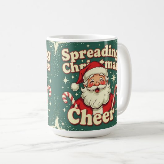 Spreading Christmas cheer コーヒーマグカップ (正面右)
