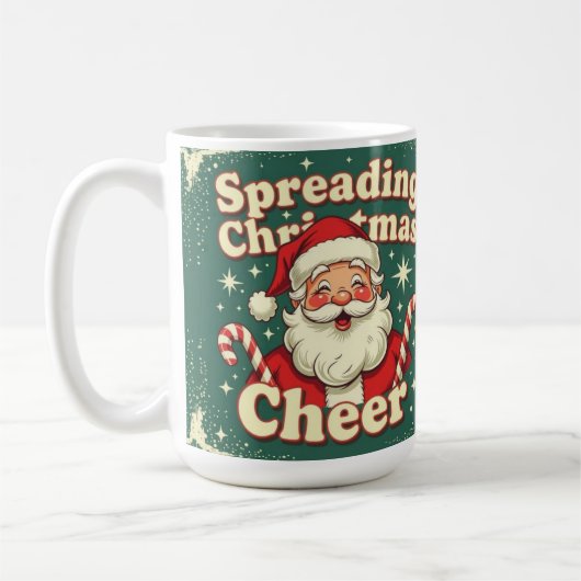 Spreading Christmas cheer コーヒーマグカップ (左)