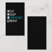 Spreadsheet Accountant Tax Auditor Bookkeeping 名刺 (正面/裏面)