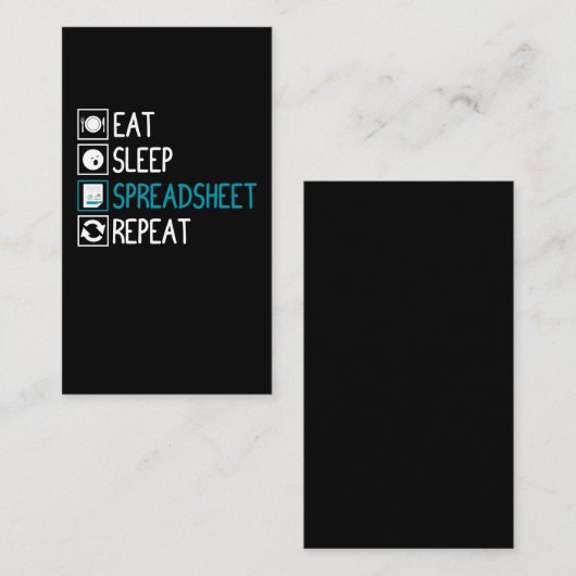 Spreadsheet Accountant Tax Auditor Bookkeeping 名刺 (正面/裏面)