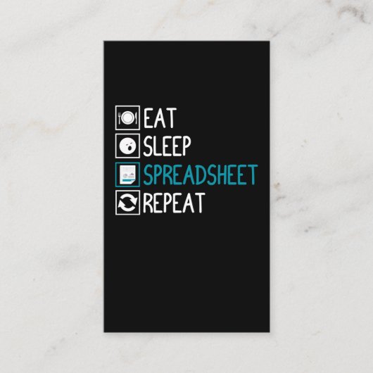 Spreadsheet Accountant Tax Auditor Bookkeeping 名刺 (正面)