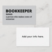 Spreadsheet King - Funny Bookkeeper Meaning 名刺 (正面/裏面)