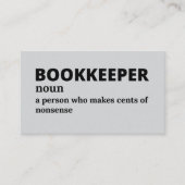 Spreadsheet King - Funny Bookkeeper Meaning 名刺 (正面)