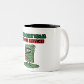 Spreadsheet ninja at your service! Funny Quote ツートーンマグカップ (正面右)