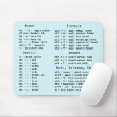 Spreadsheet officeキーボードショートカットリファレンス マウスパッド (マウス)