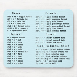 Spreadsheet officeキーボードショートカットリファレンス マウスパッド