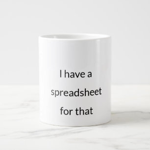 Spreadsheet Queen – データ・おたく・マグ ジャンボコーヒーマグカップ